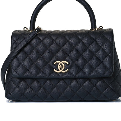 Chanel Caviar Quilted Small Coco Handle Flap Black 8 of 15