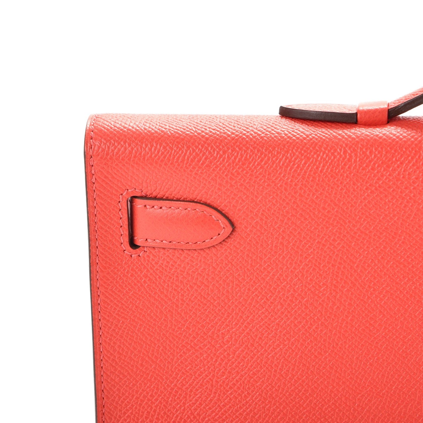 Epsom Kelly Cut Clutch Pochette Rose Jaipur