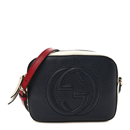 Gucci Dollar Calfskin Small Soho Disco Bag Blue Hibiscus Red Mystic White 1 of 9