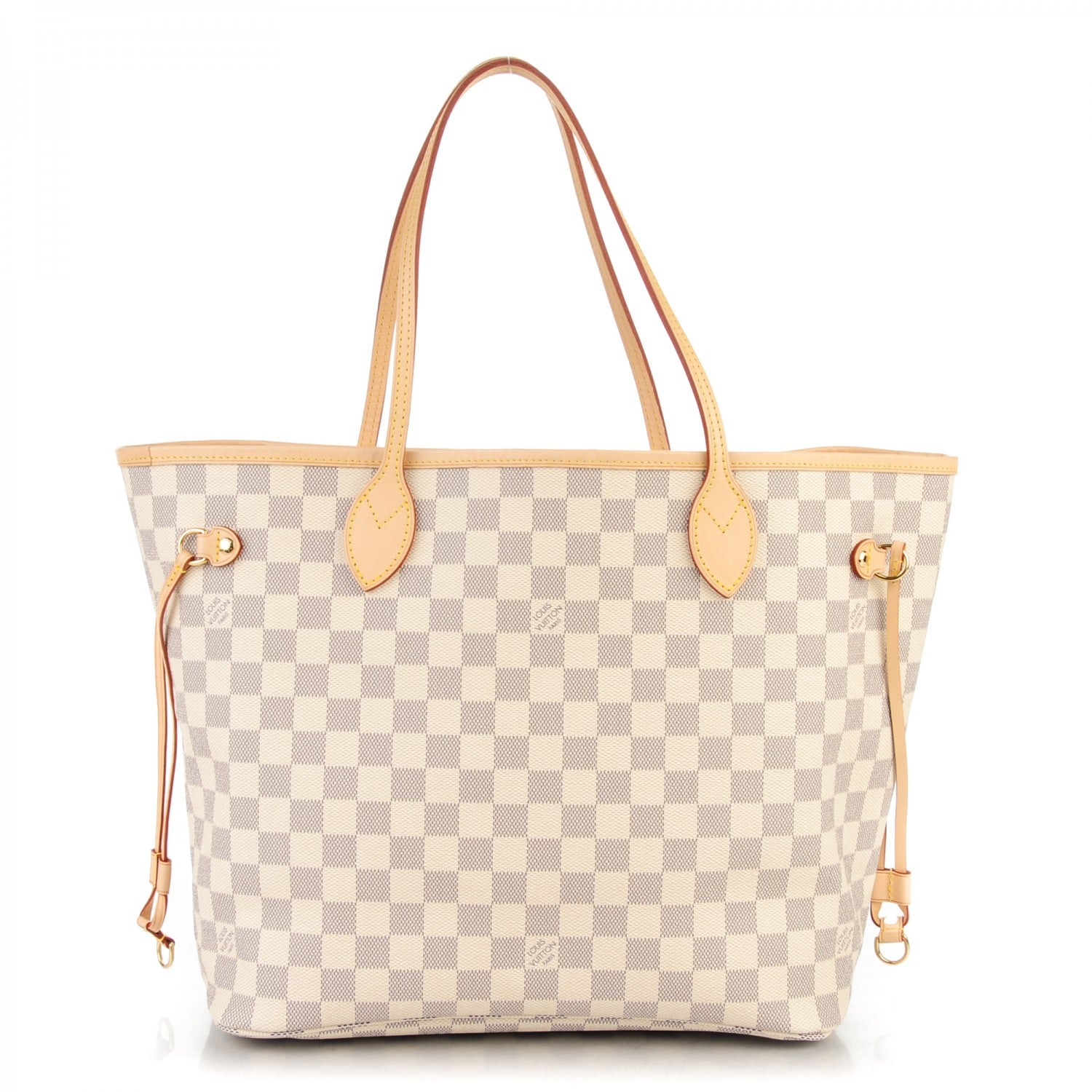 Louis Vuitton Damier Azur Neverfull MM Rose Ballerine 1 of 8
