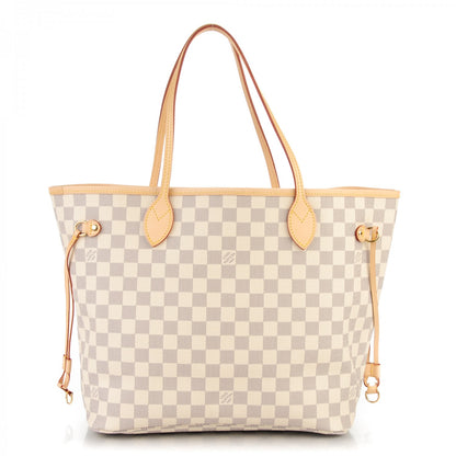 Louis Vuitton Damier Azur Neverfull MM Rose Ballerine 1 of 8