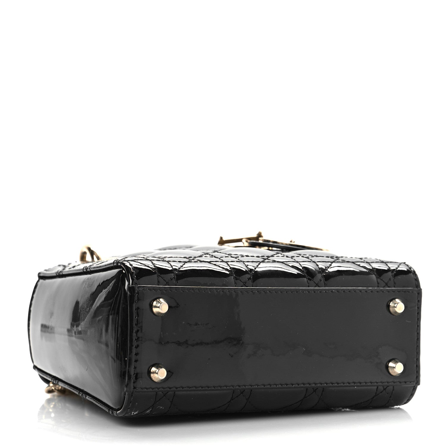 Christian Dior Patent Cannage Mini Lady Dior Black 4 of 9
