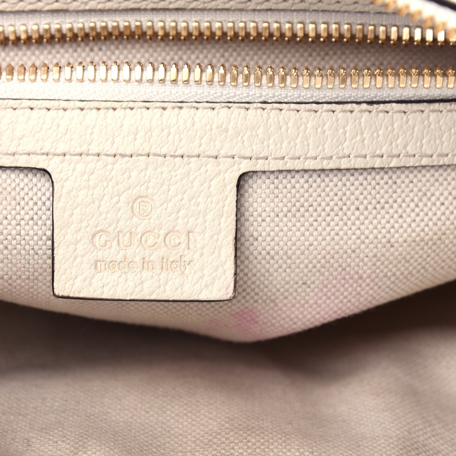Gucci GG Supreme Monogram Flora Web Small Ophidia Half Moon Hobo White 6 of 11
