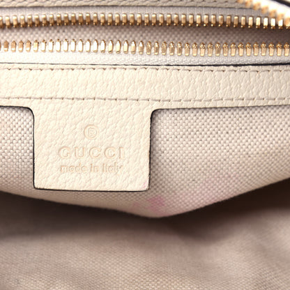 Gucci GG Supreme Monogram Flora Web Small Ophidia Half Moon Hobo White 6 of 11