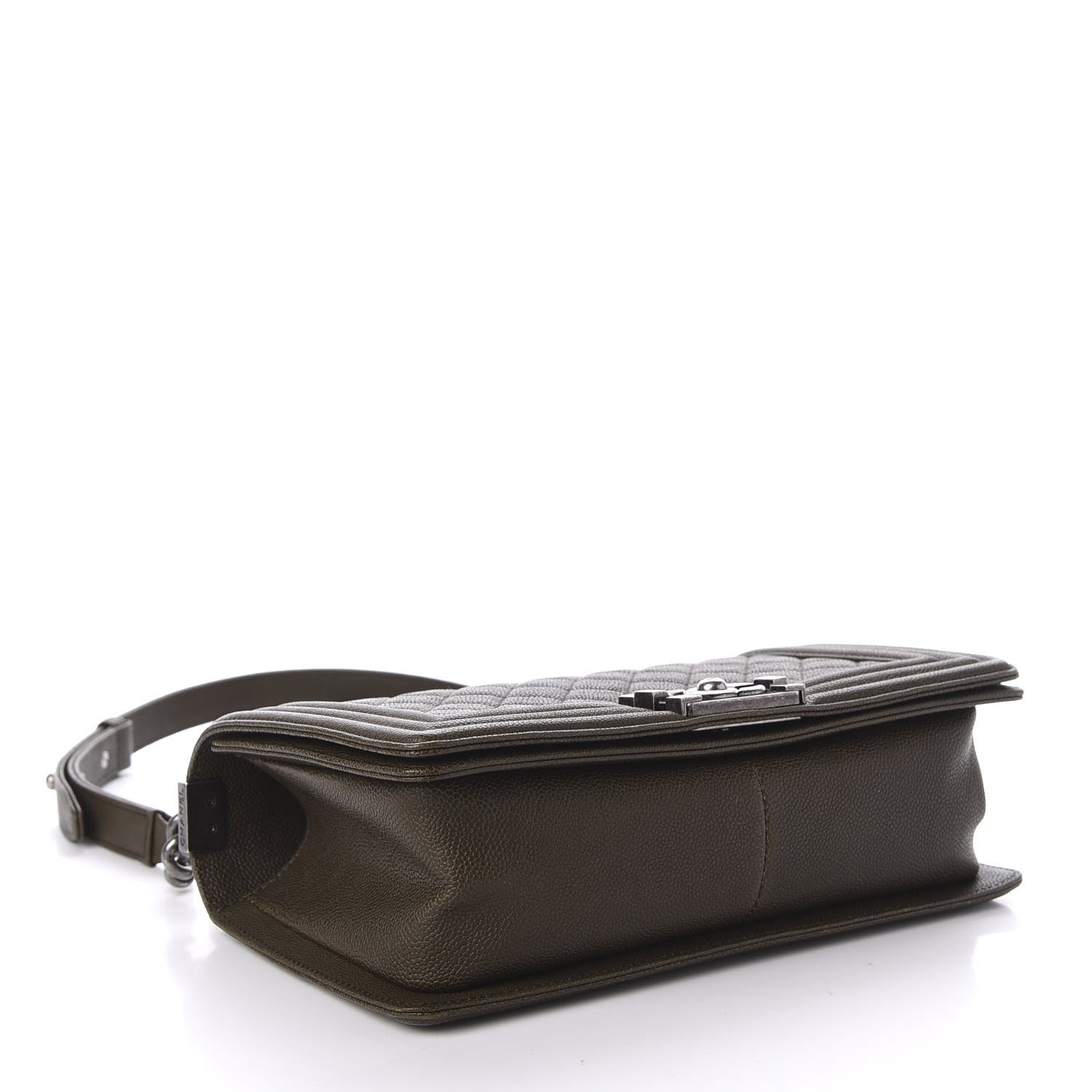 Chanel Caviar Quilted Medium Boy Flap Khaki 4 of 11