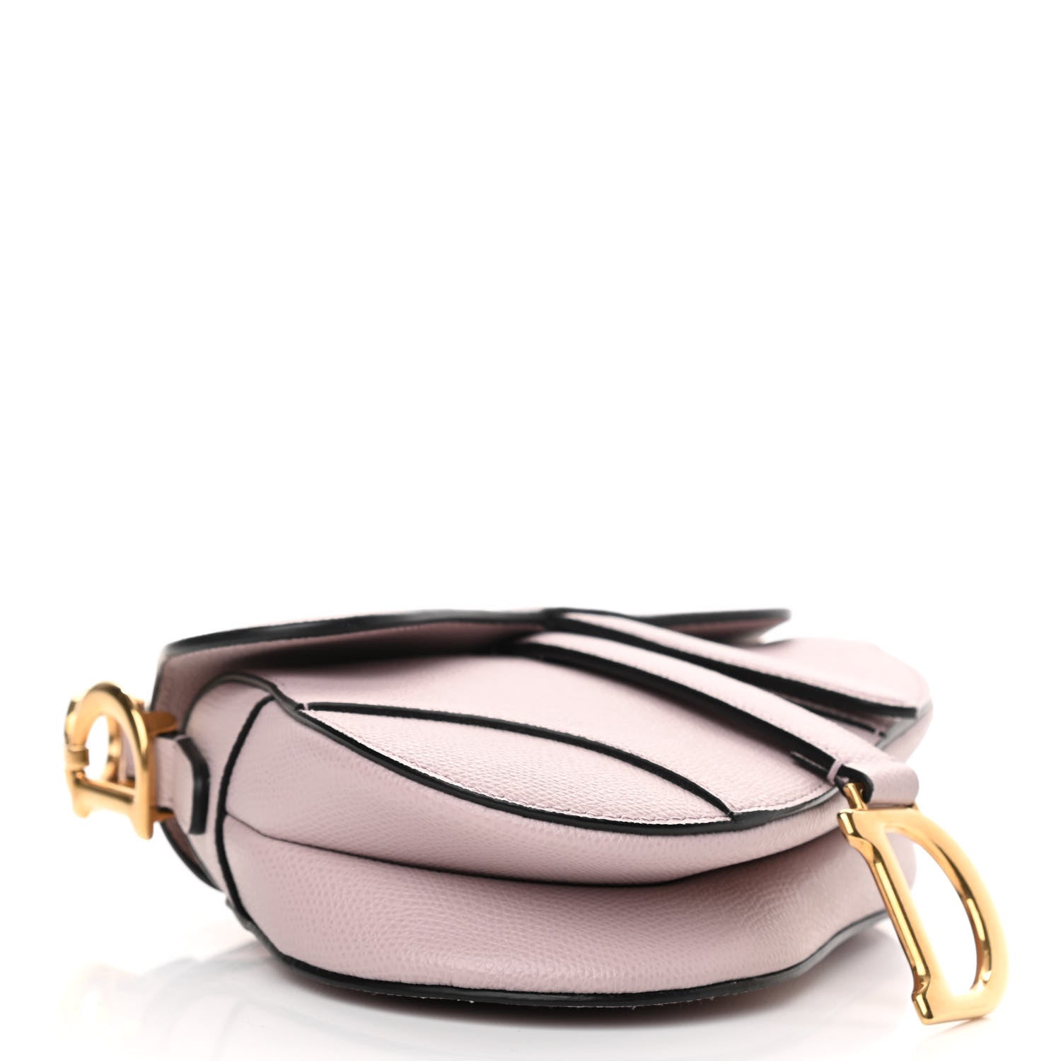 Christian Dior Grained Calfskin Mini Saddle Bag Light Pink 4 of 9