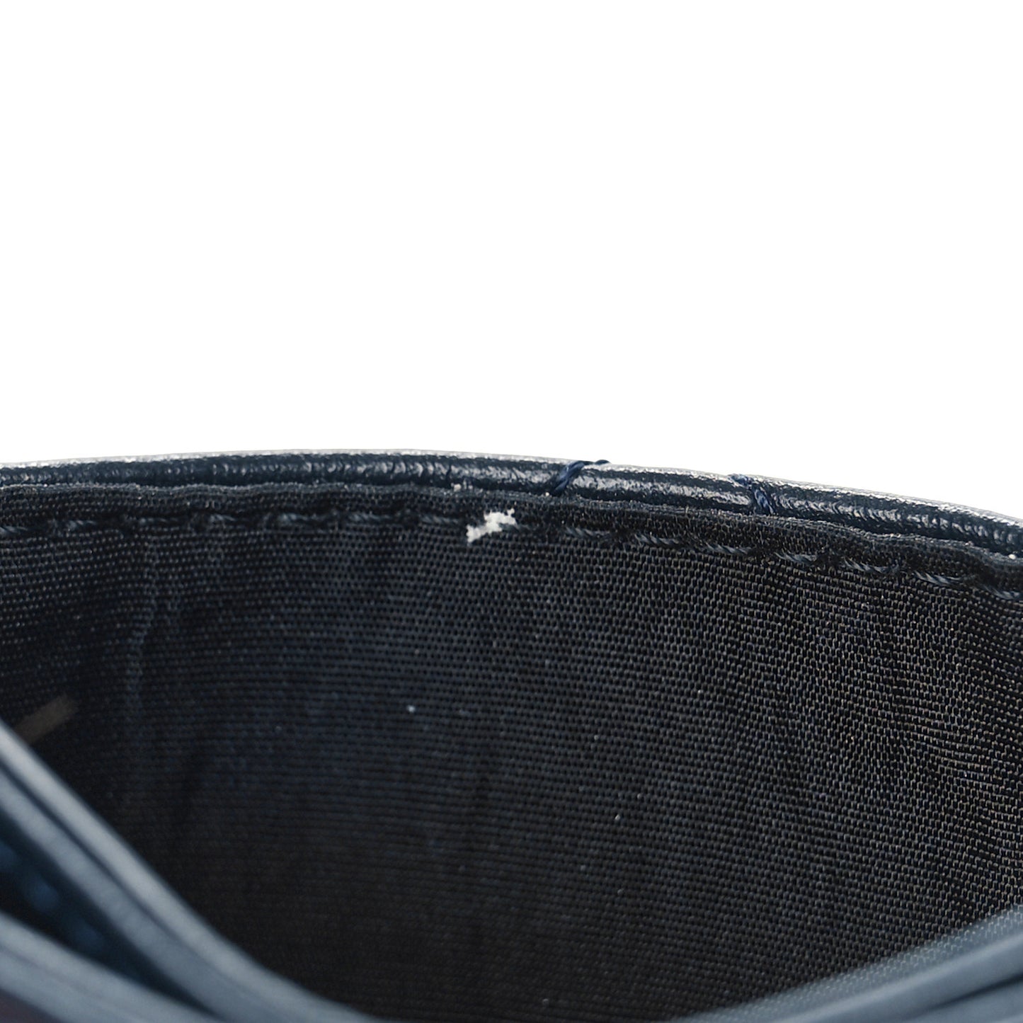 Aged Calfskin Quilted Reissue Card Holder Navy
