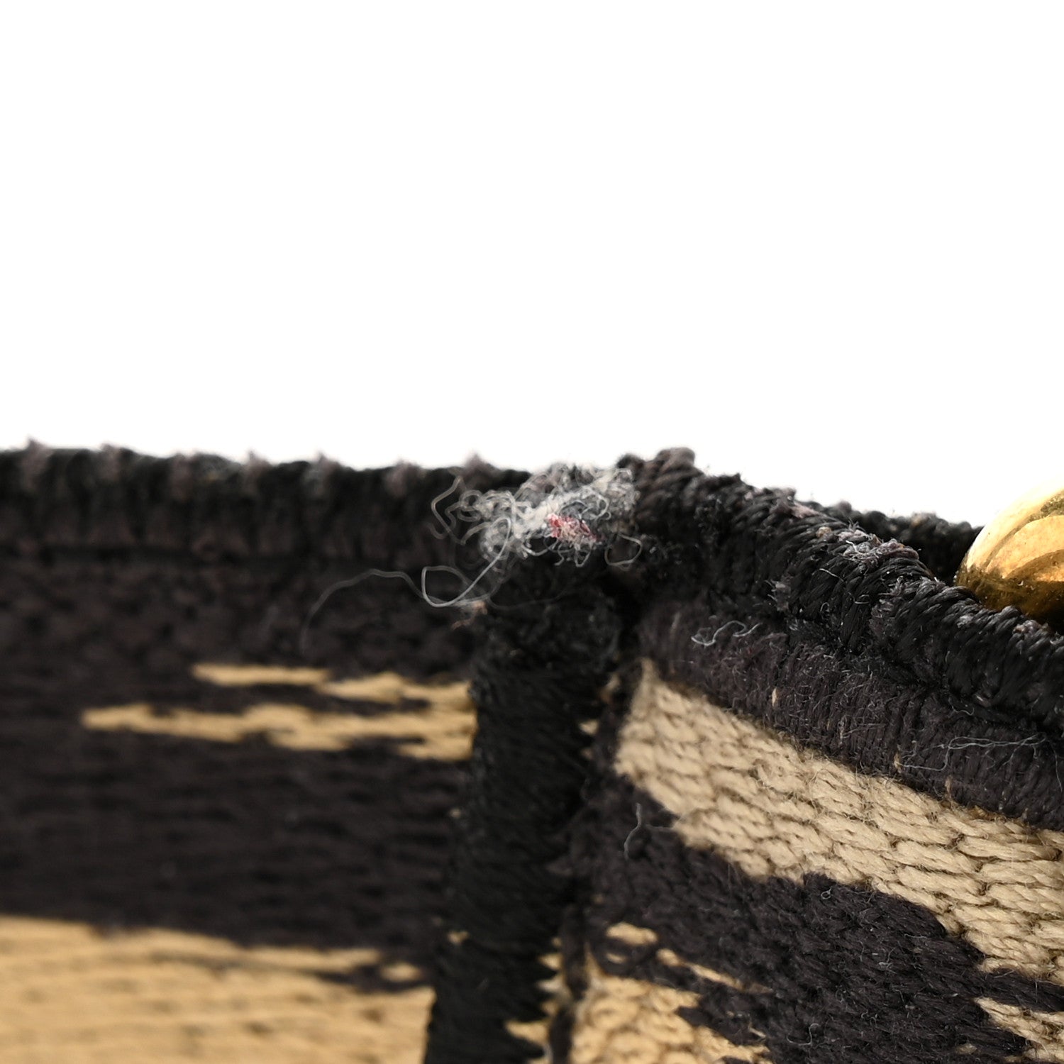 Christian Dior Canvas Mizza Embroidered Leopard Shoulder Strap Beige Black 6 of 8