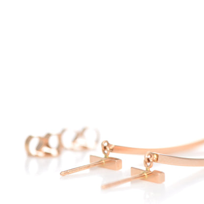 Tiffany 18K Rose Gold T Bar Earrings 3 of 5