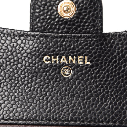 Chanel Caviar Quilted Compact Flap Wallet Black 6 of 9