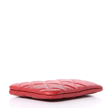 Chanel Caviar Quilted Small Cosmetic Case Red 4 of 8