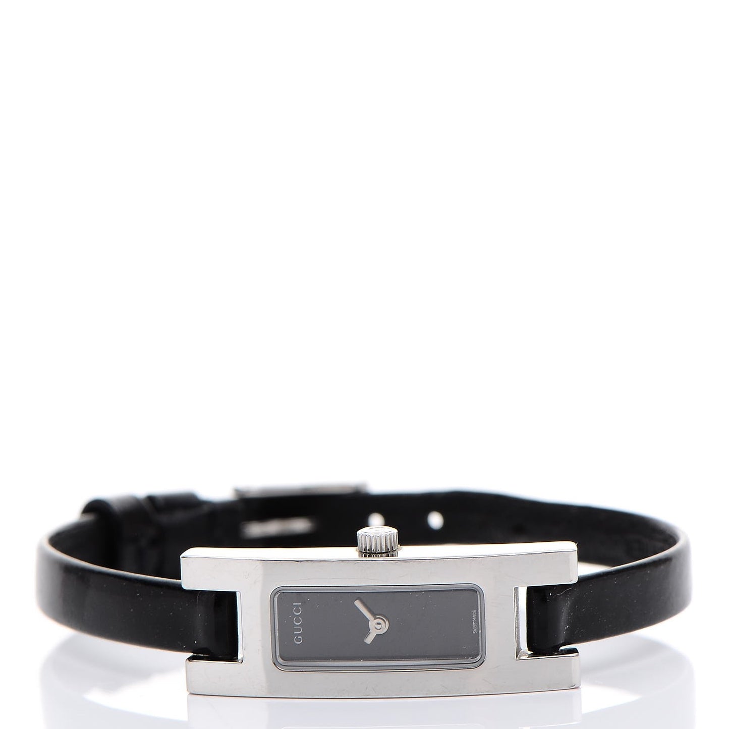 Stainless Steel Calfskin 12mm 3900L Quartz Watch Black