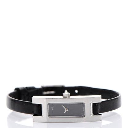 Gucci Stainless Steel Calfskin 12mm 3900L Quartz Watch Black 3 of 5