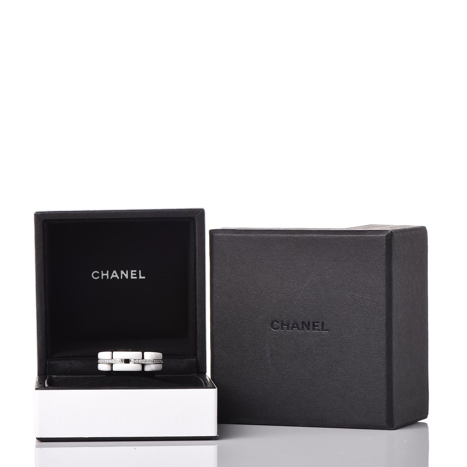Chanel 18K White Gold White Ceramic Diamond Ultra Ring 53 6.25 6 of 6