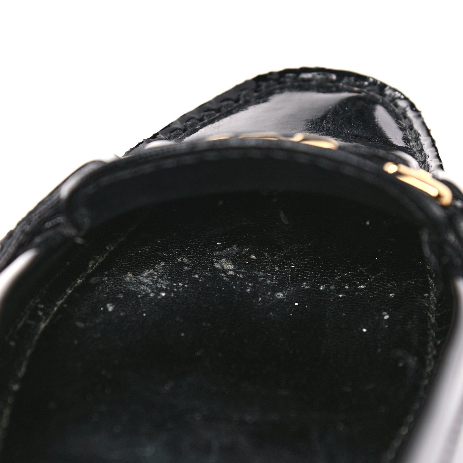 Louis Vuitton Patent Calfskin Oxford Loafers 38 Black 9 of 15