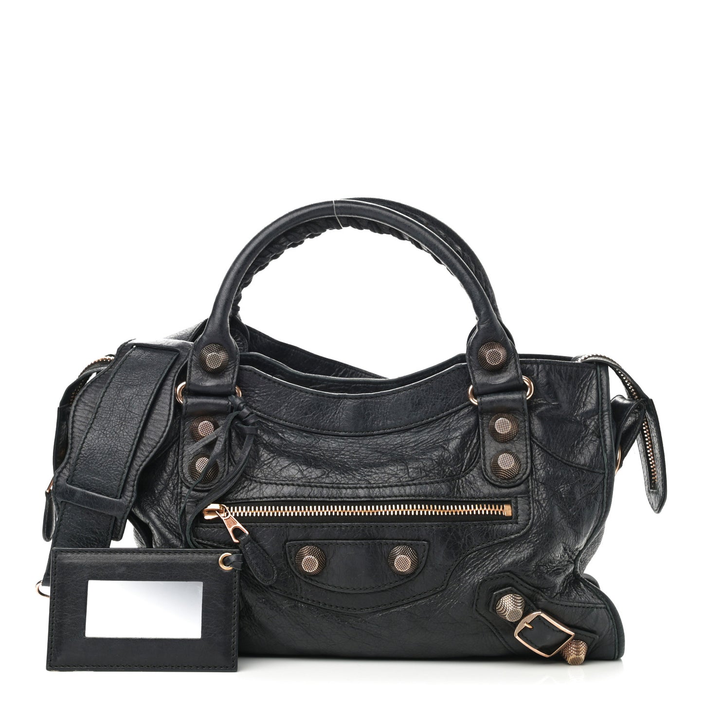 Agneau Giant 21 Rose Gold Hardware City Black