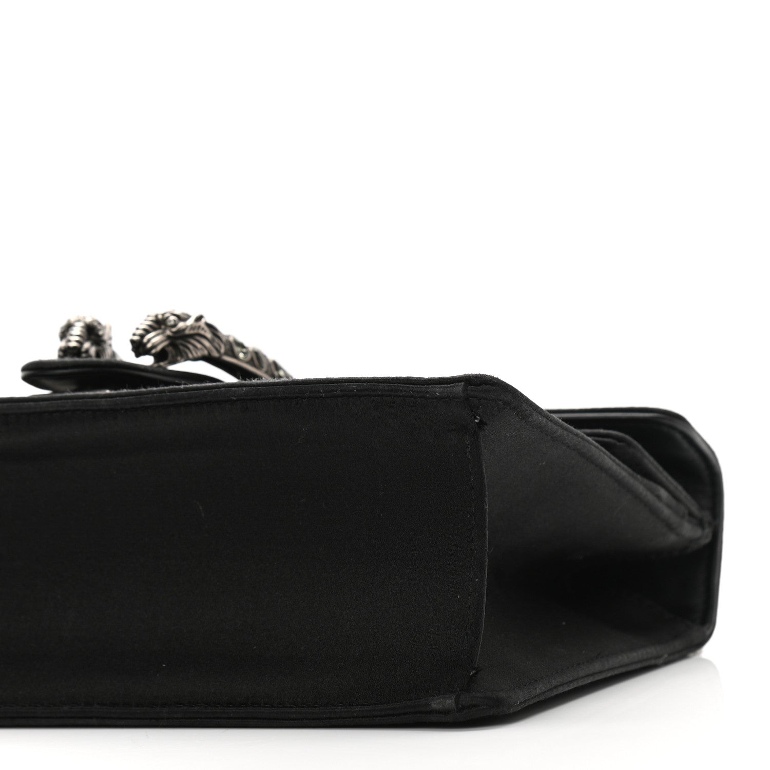 Gucci Satin Silk Crystal Small Dionysus Shoulder Bag Black Black Diamond 10 of 10