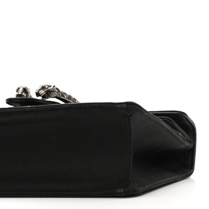 Gucci Satin Silk Crystal Small Dionysus Shoulder Bag Black Black Diamond 10 of 10