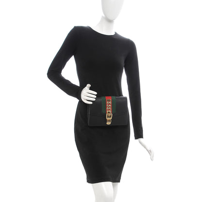 Gucci Calfskin Sylvie Belt Bag Black 2 of 10