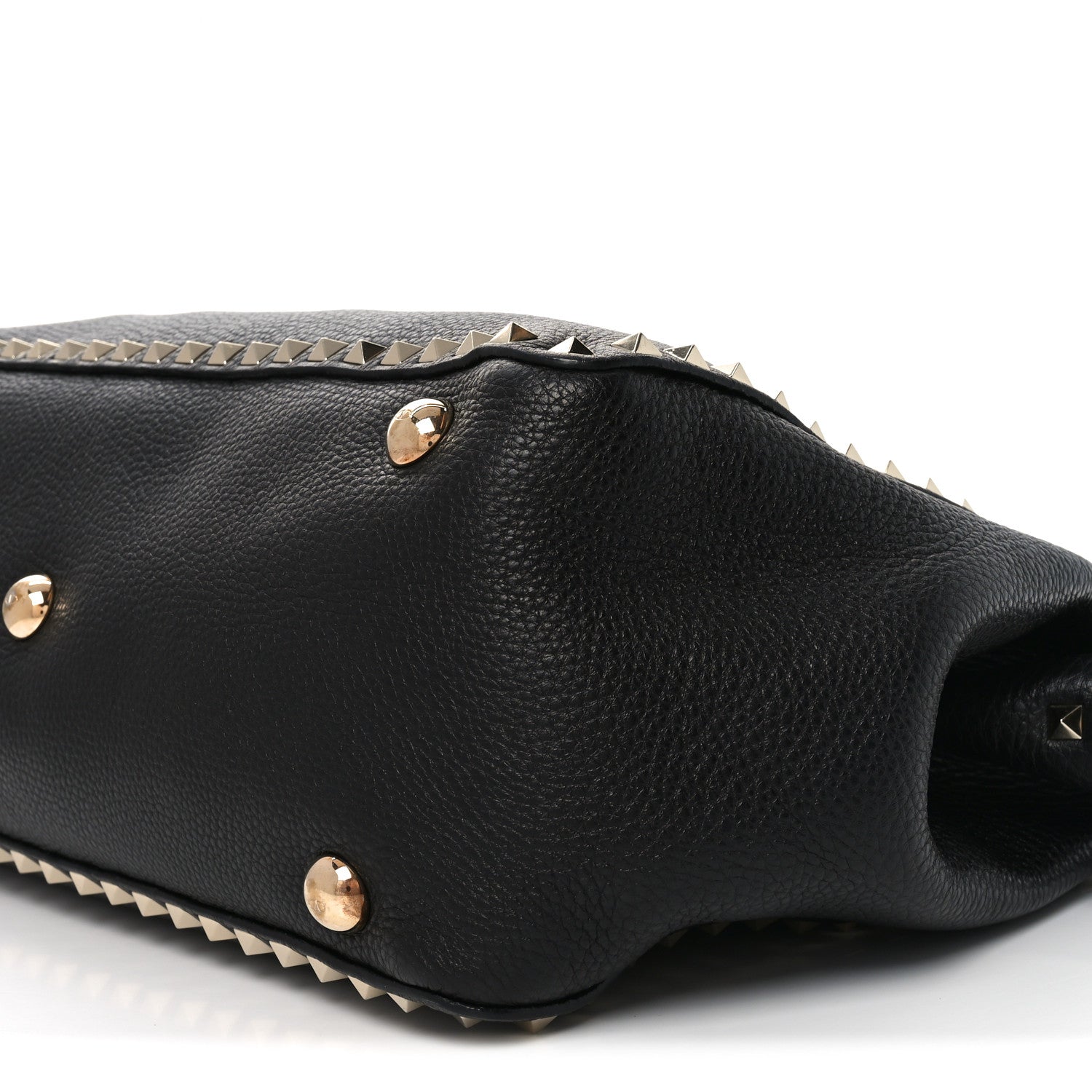 Valentino Garavani Vitello Medium Rockstud Tote Black 9 of 9