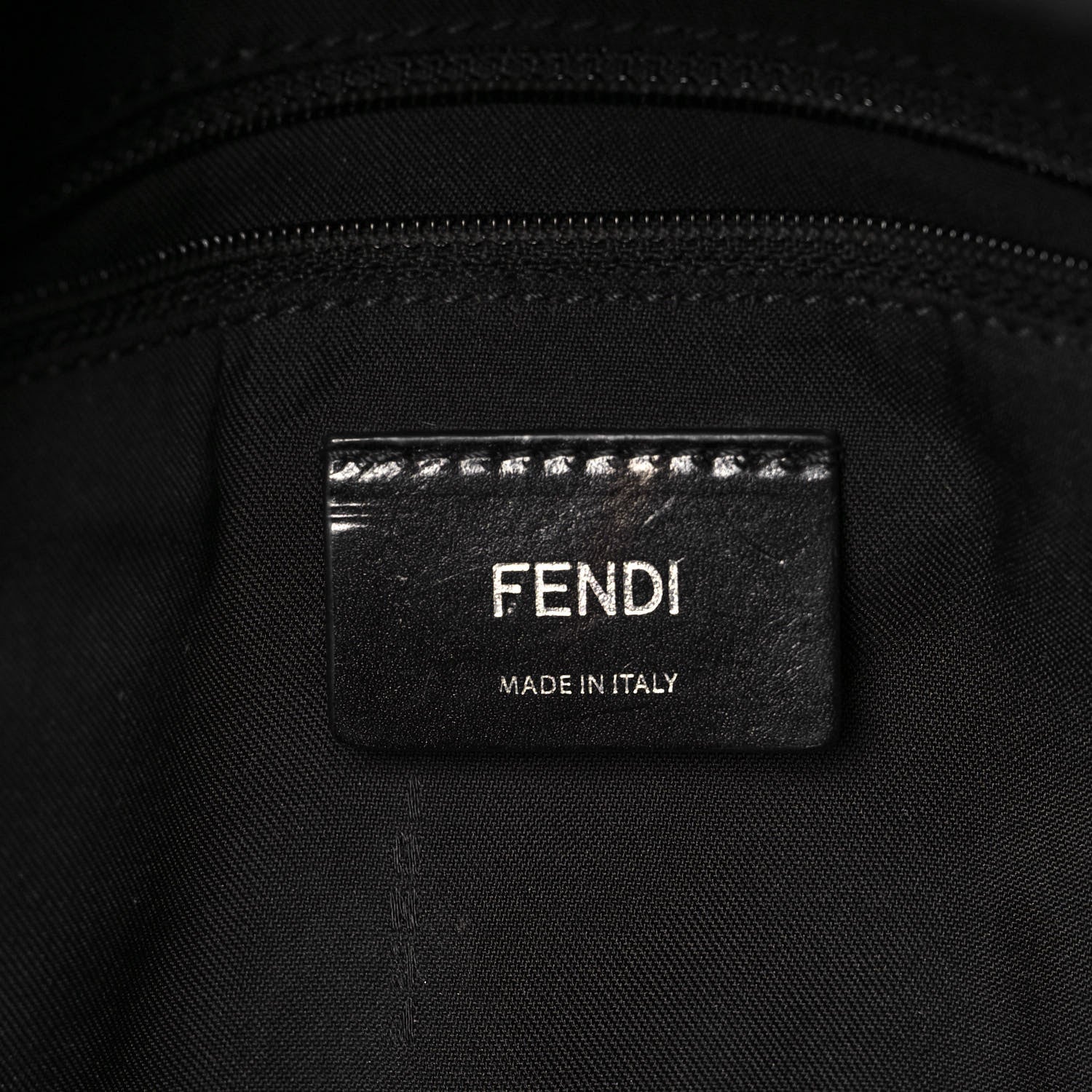 Fendi Nylon Vitello Dolce Studded Monster Mini Backpack Black 9 of 12