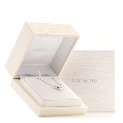 Mikimoto 18K White Gold Diamond Akoya Cultured Pearl 5.5-8mm Pearls in Motion Necklace 5 of 5