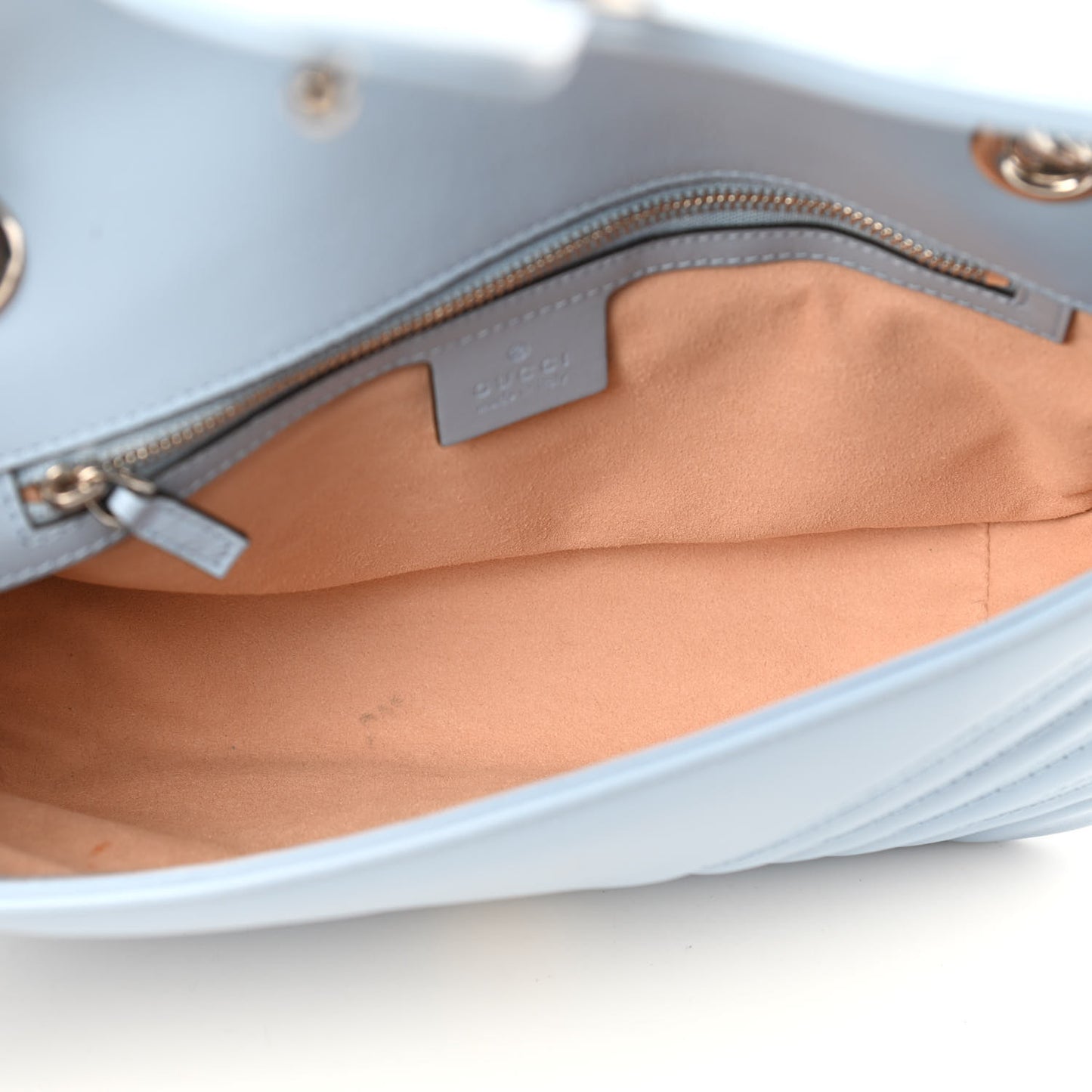 Calfskin Matelasse Small GG Marmont Shoulder Bag Porcelain Light Blue
