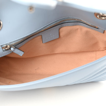 Gucci Calfskin Matelasse Small GG Marmont Shoulder Bag Porcelain Light Blue 5 of 11