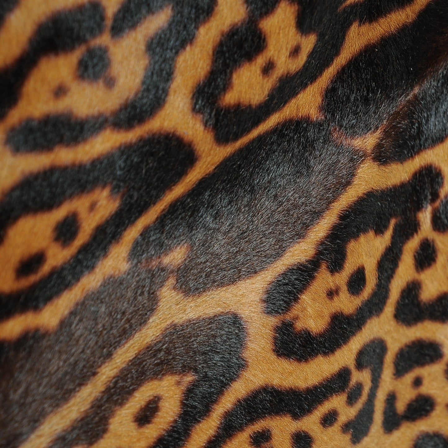 Pony Hair Leopard Print Large Downtown Tote Black