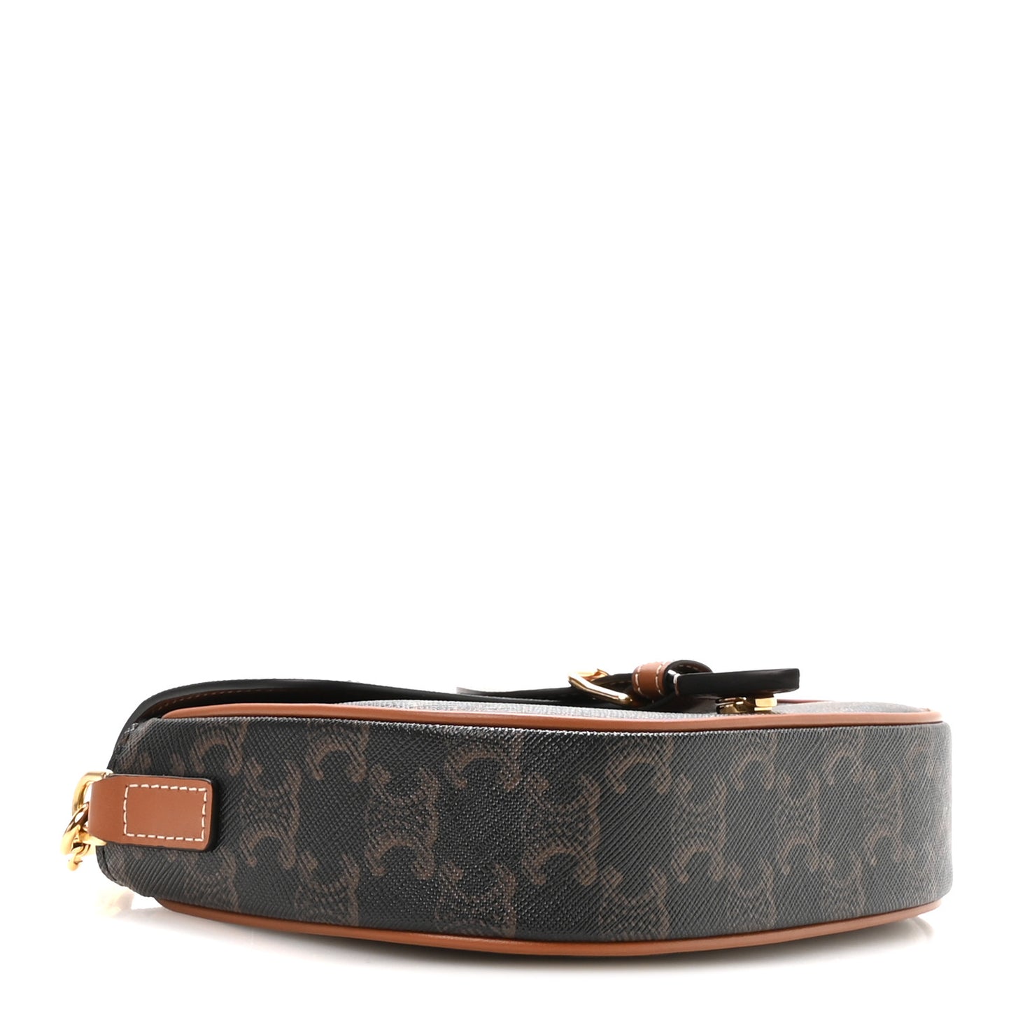 Triomphe Canvas Folco Shoulder Bag Tan Tan