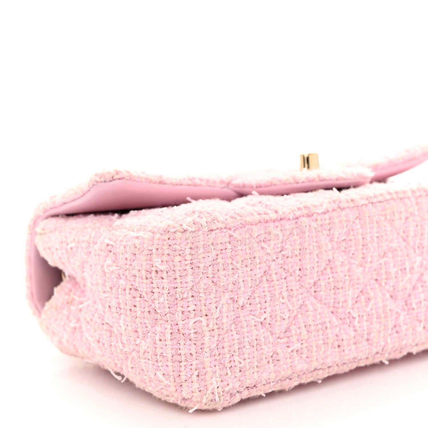 Chanel Tweed Quilted Mini Rectangular Flap Pink 9 of 10