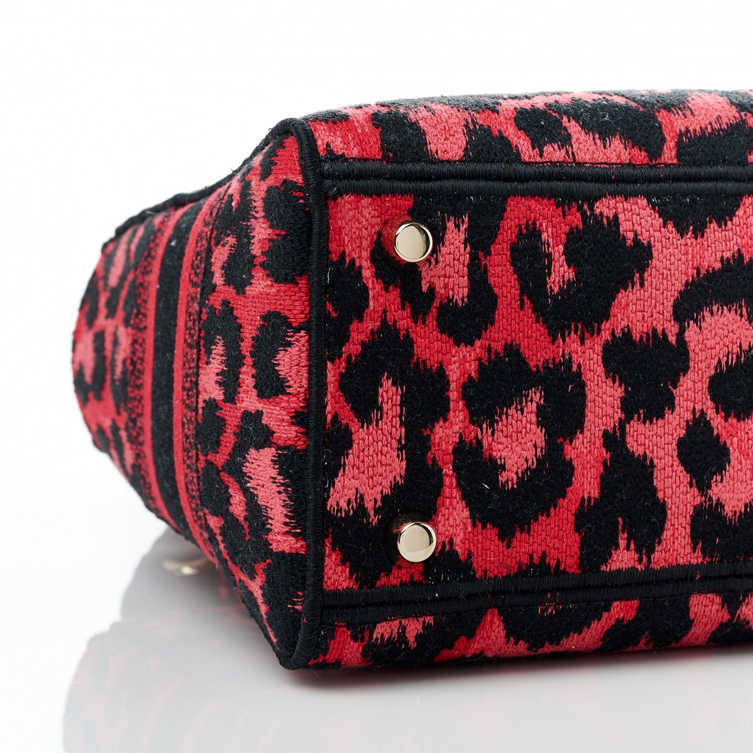Christian Dior Canvas Medium Mizza Embroidered Lady D-Lite Fuchsia 7 of 8