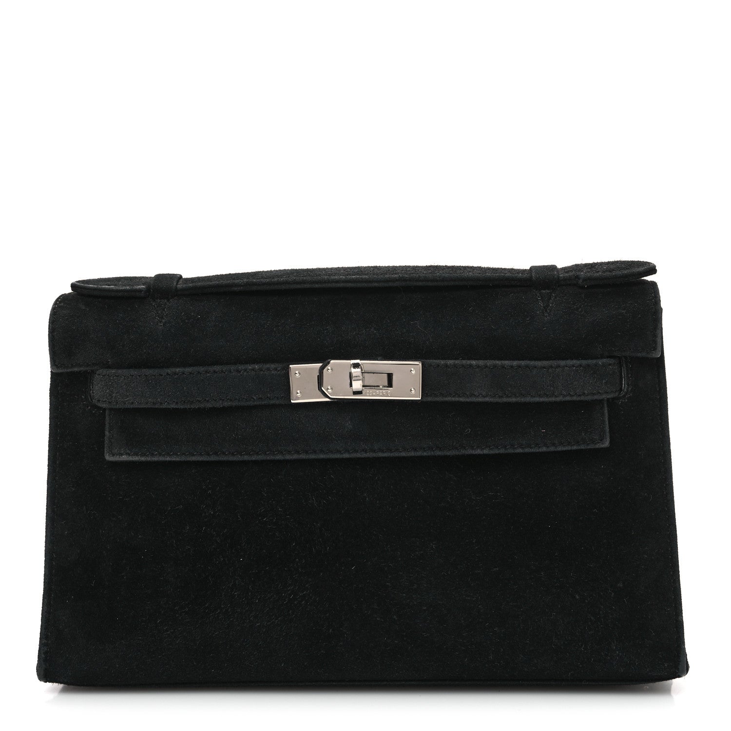 Hermes Veau Doblis Kelly Pochette Black 1 of 14