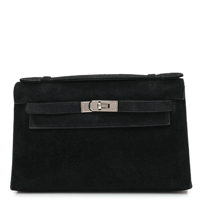 Hermes Veau Doblis Kelly Pochette Black 1 of 14
