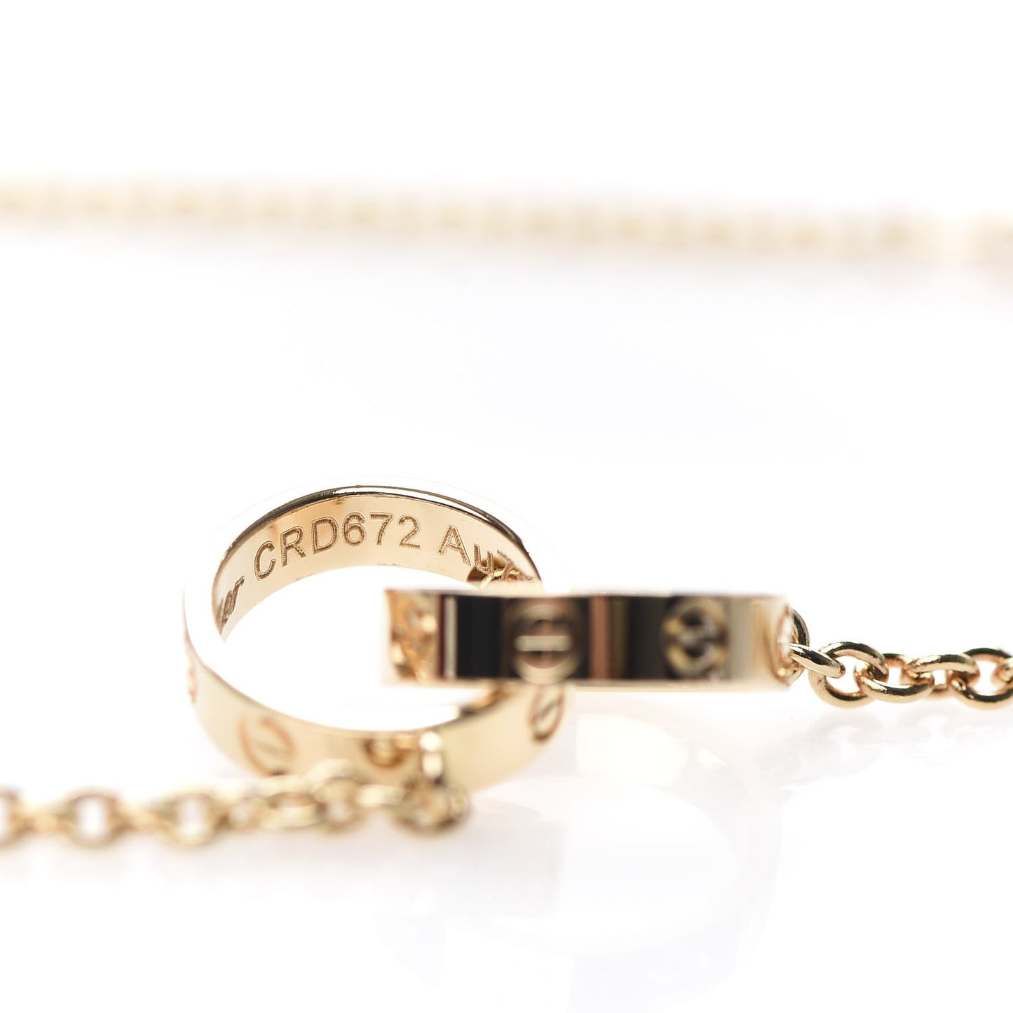 18K Yellow Gold Interlocking LOVE Necklace