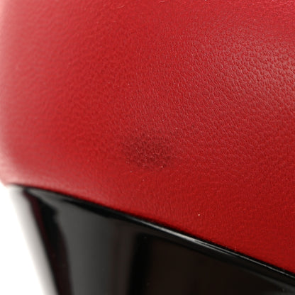 Saint Laurent Nappa Studded Palace 105 Open Toe Pumps 39 Rouge Eros 10 of 14