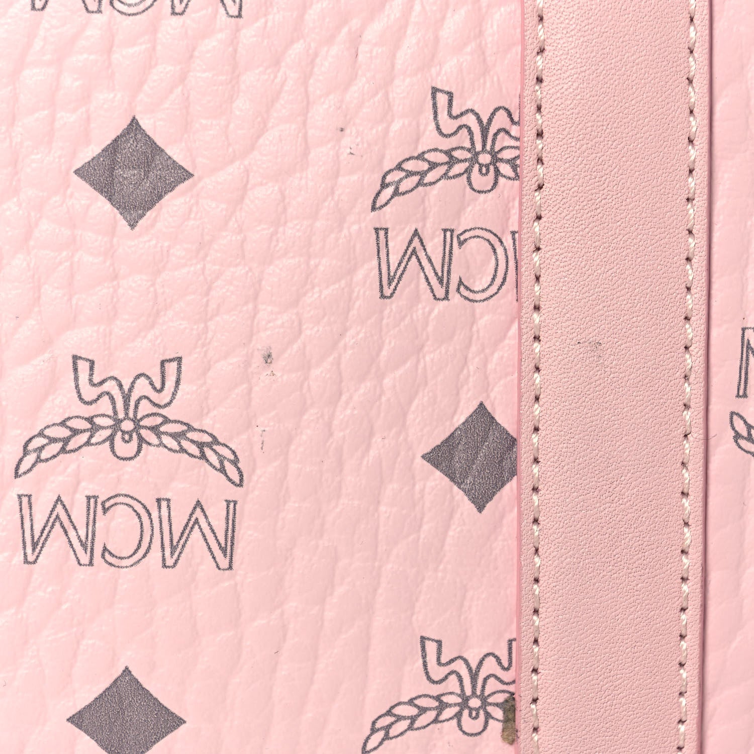 MCM Visetos Medium Delmy Shopper Tote Powder Pink 9 of 13