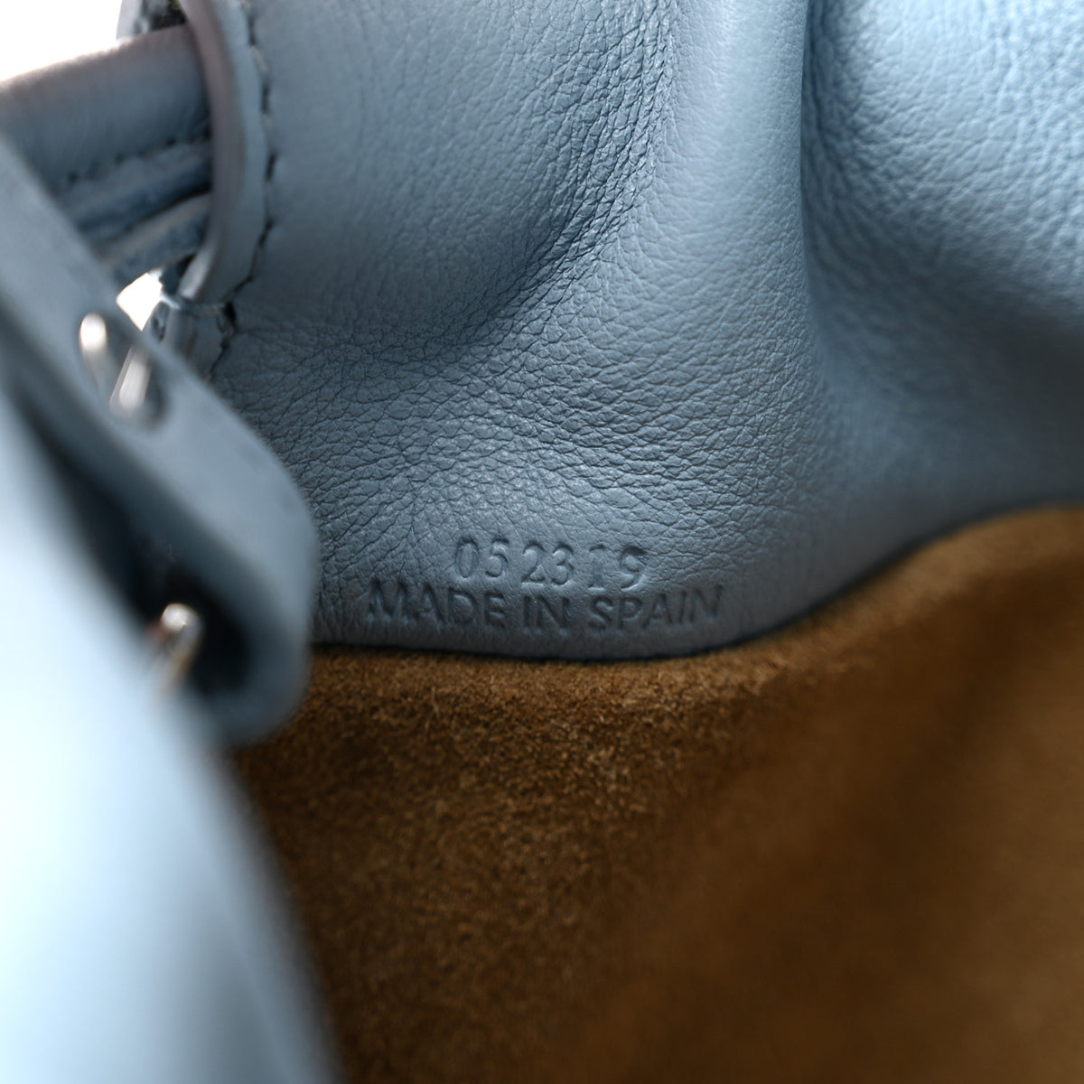 Loewe Calfskin Flamenco Mini Knot Bag Dusty Blue 7 of 14