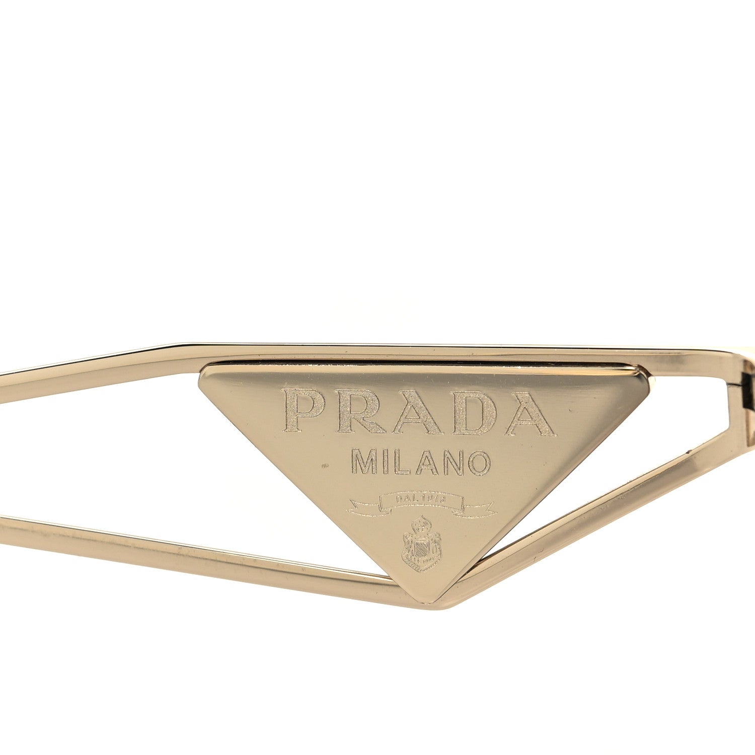 Prada Metal Symbole Triangle Logo Sunglasses SPR57YS Anthracite Gray Cammeo Beige 5 of 8