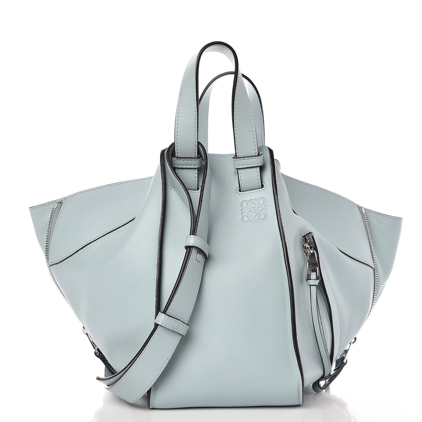 Calfskin Small Hammock Shoulder Bag Aqua