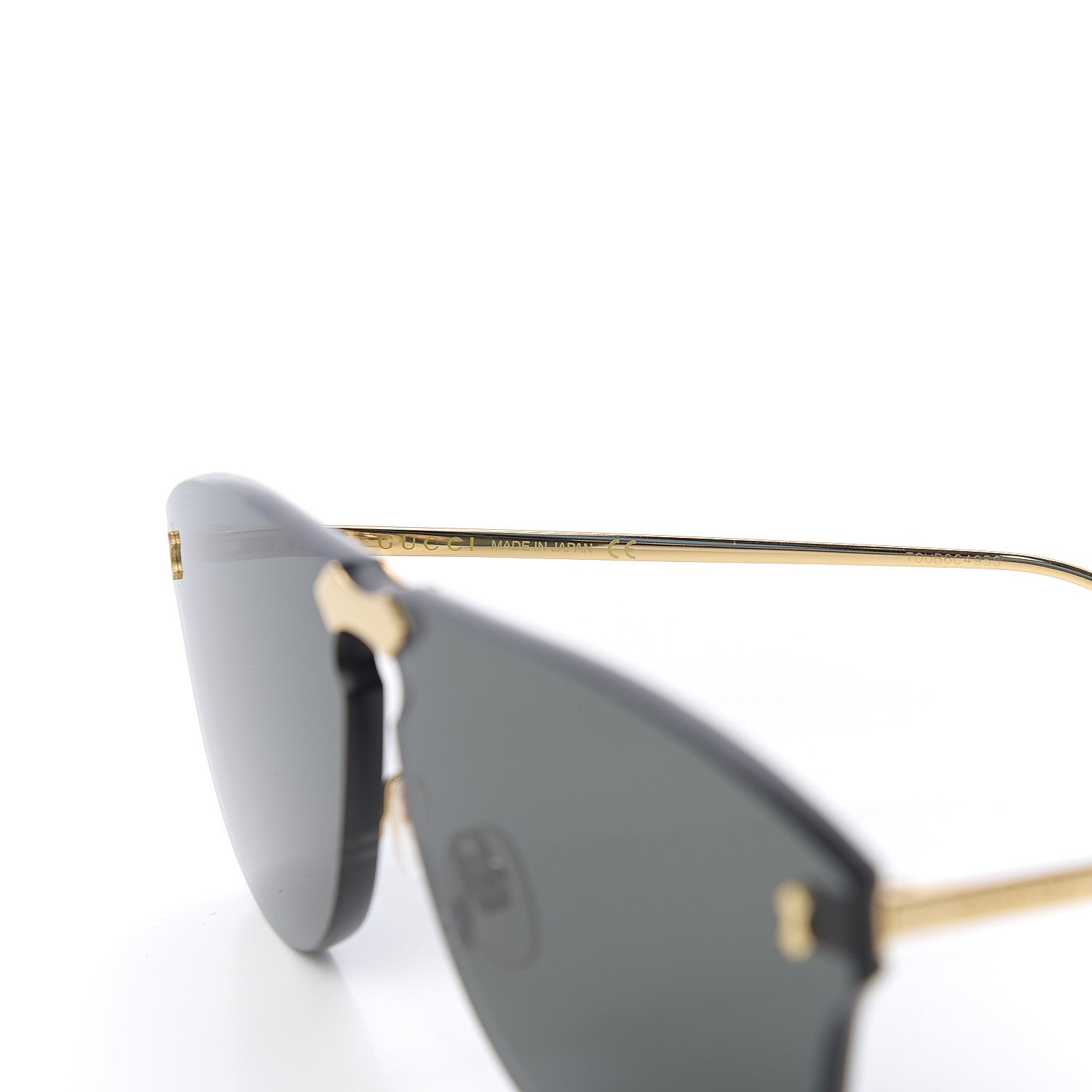 Gucci Rimless Sunglasses GG0354S Gold 6 of 8