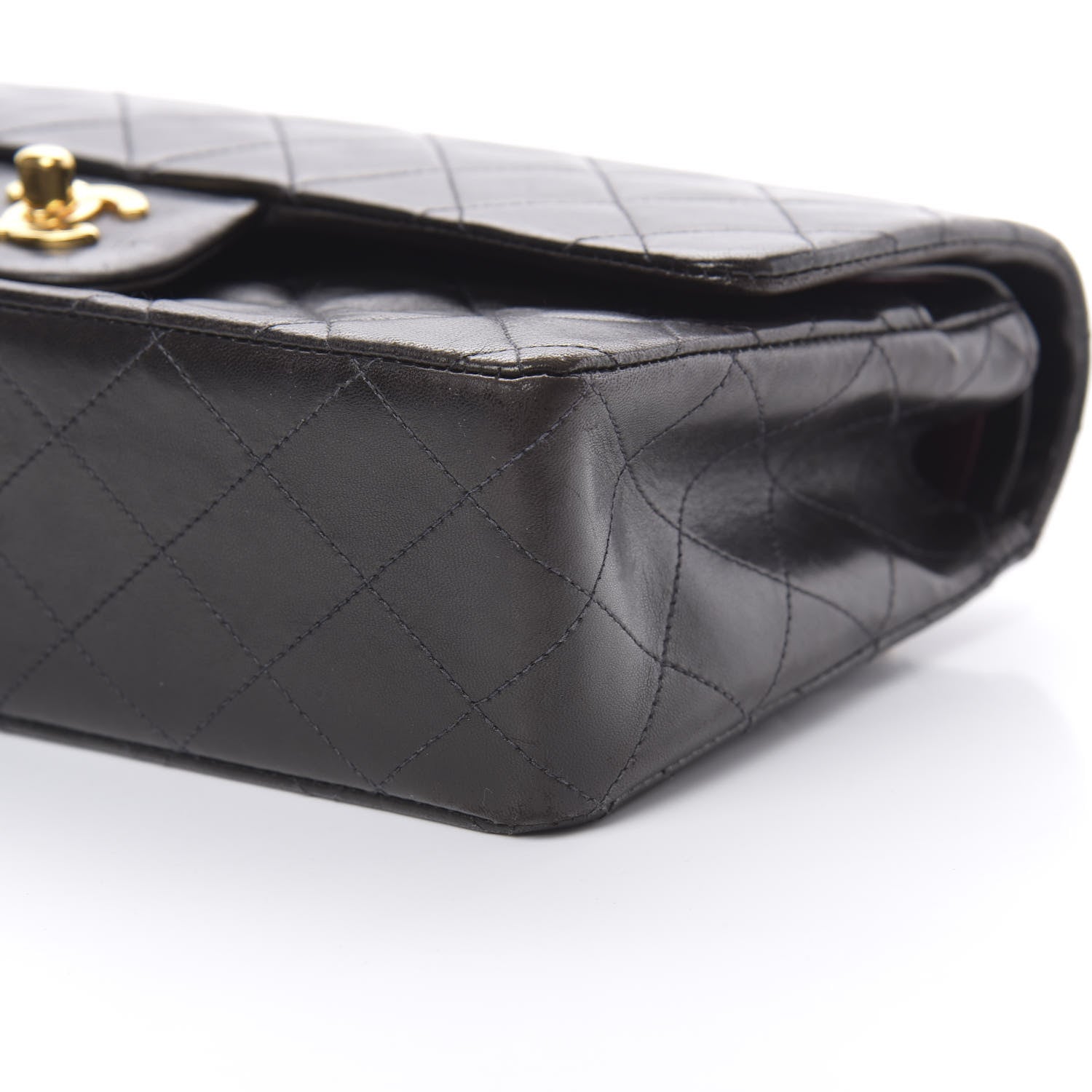 Chanel Lambskin Quilted Medium Double Flap Black 11 of 15