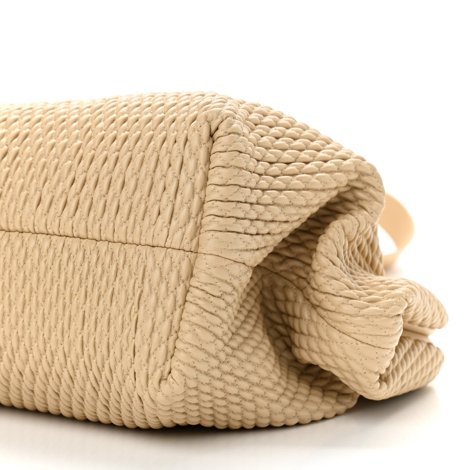 Bottega Veneta Lambskin Knit Large The Point Triangle Bag Porridge 9 of 9