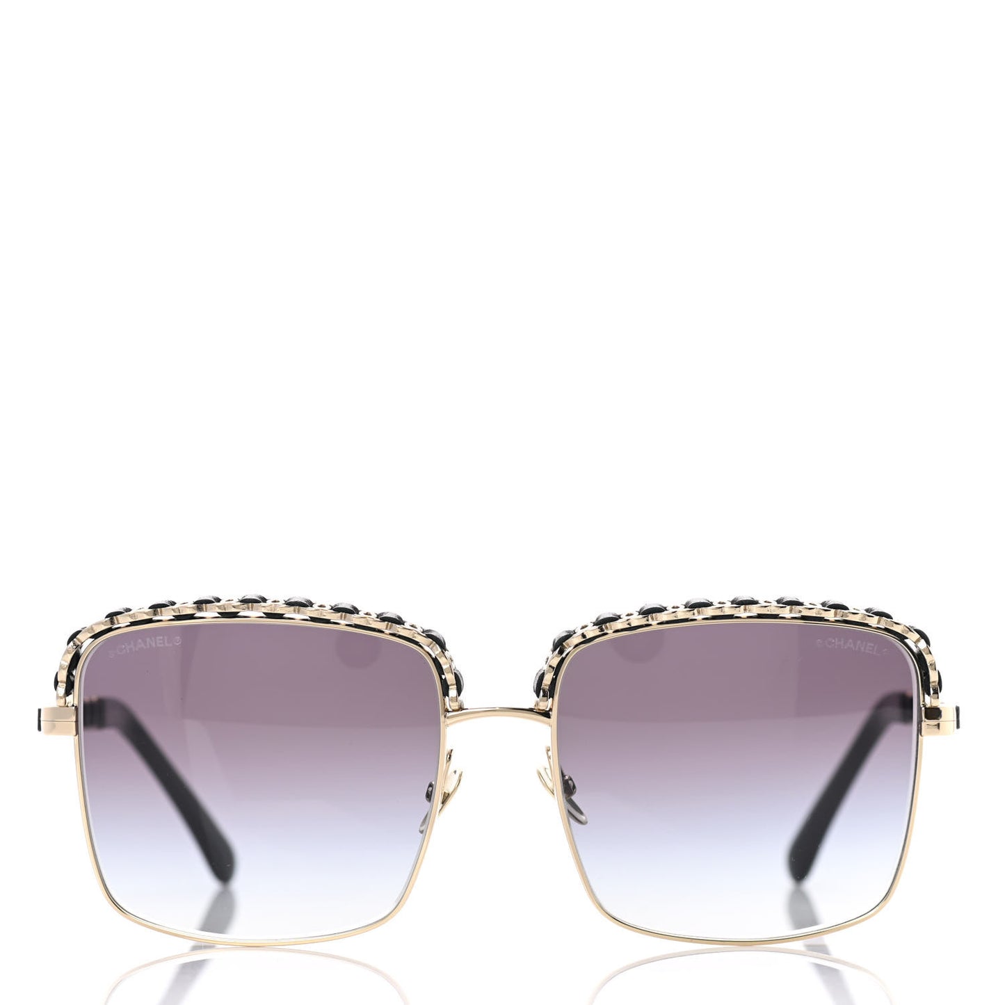 Metal Square Chain Sunglasses 71369 Grey