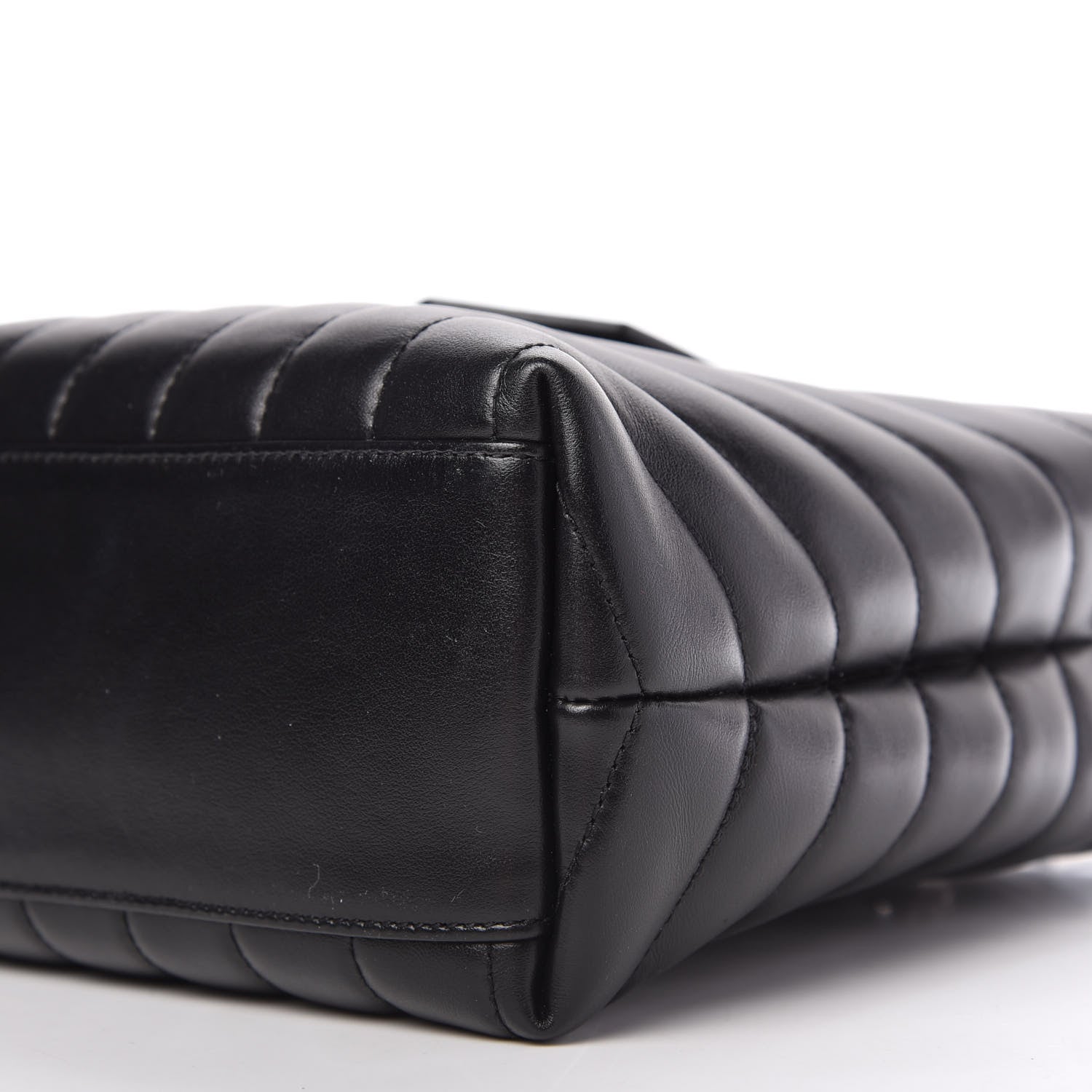 Saint Laurent Calfskin Y Quilted Monogram Small Loulou Shopper Black 7 of 10