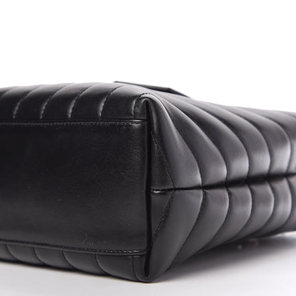 Saint Laurent Calfskin Y Quilted Monogram Small Loulou Shopper Black 7 of 10