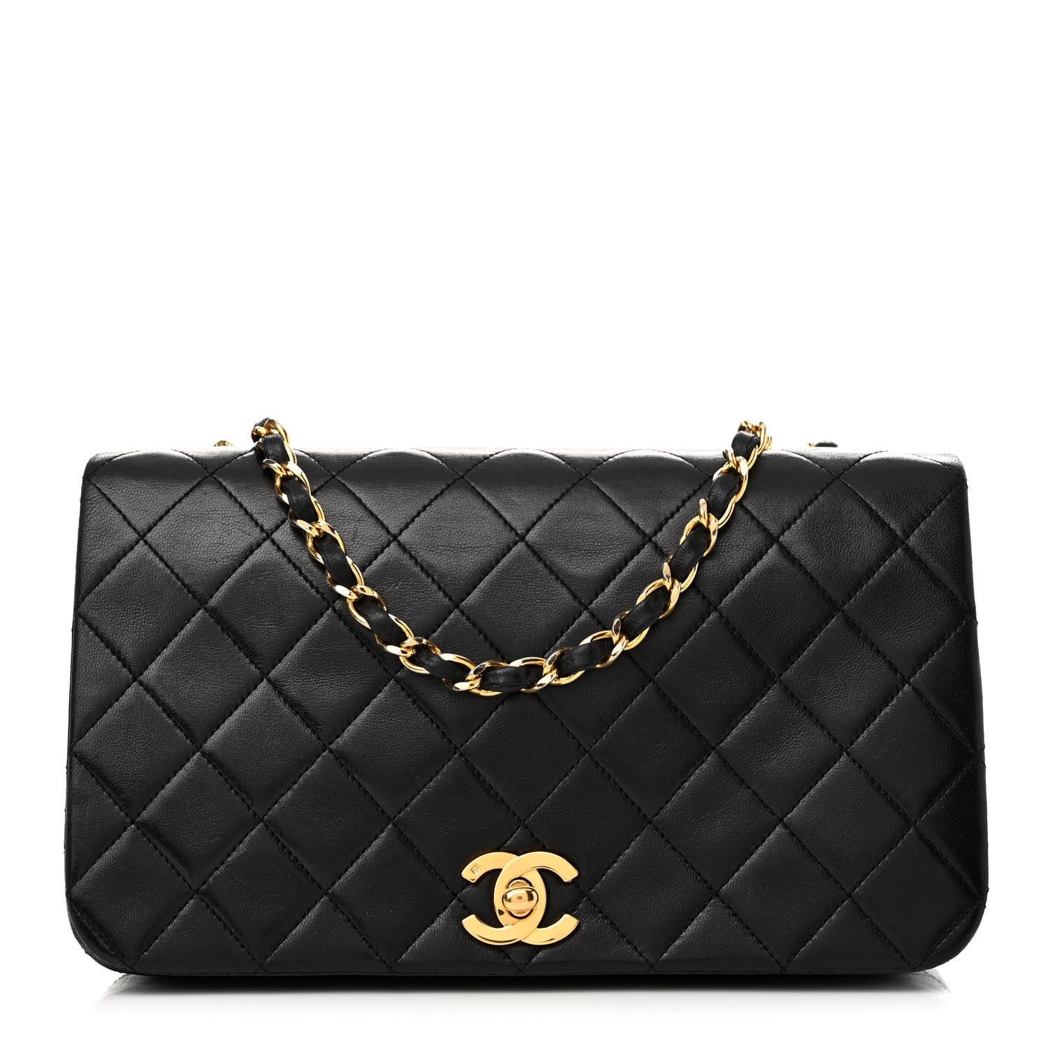 Chanel Lambskin Quilted Small Single Flap Black 1 of 11
