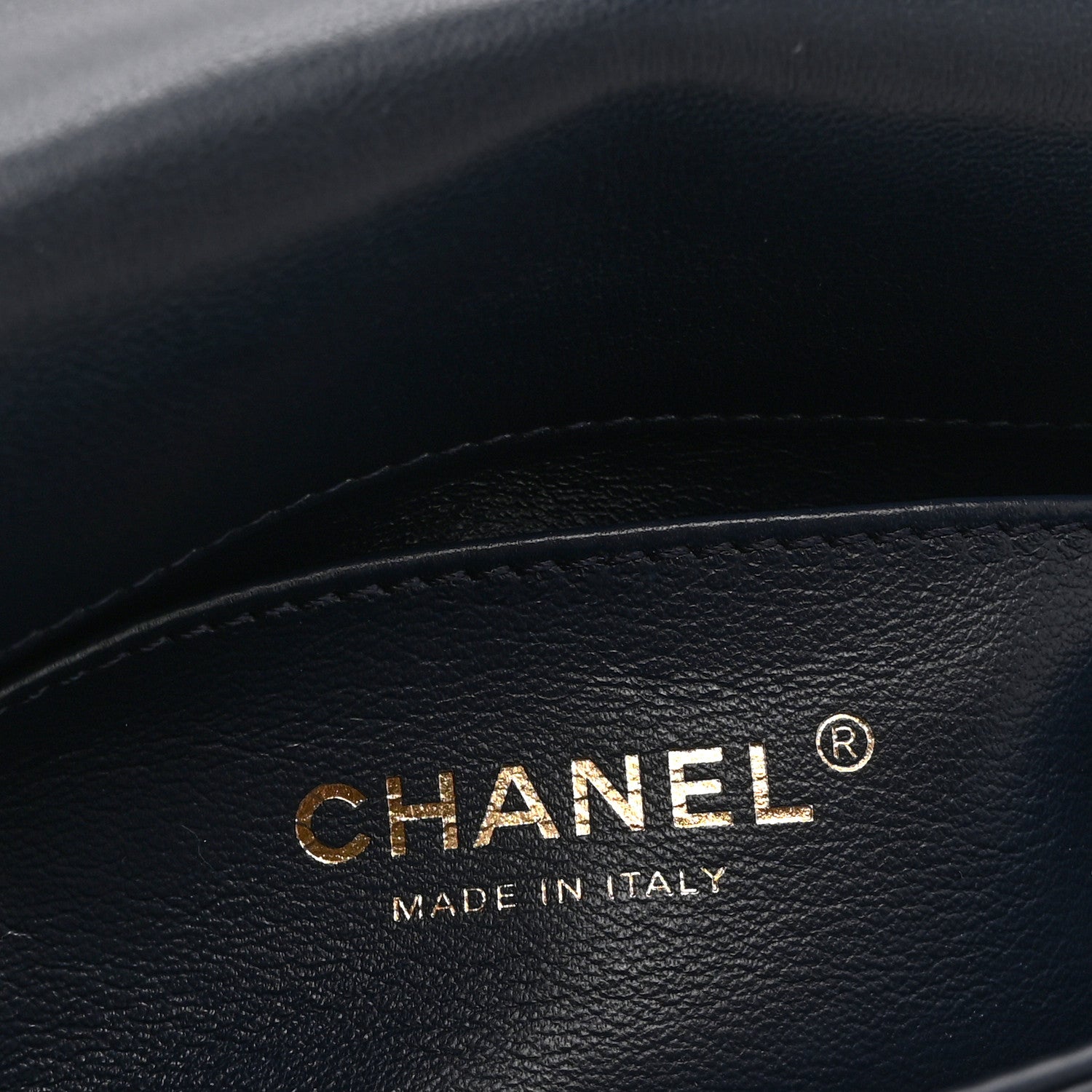 Chanel Shiny Lambskin Small Chain Is More Flap Navy Blue 6 of 10