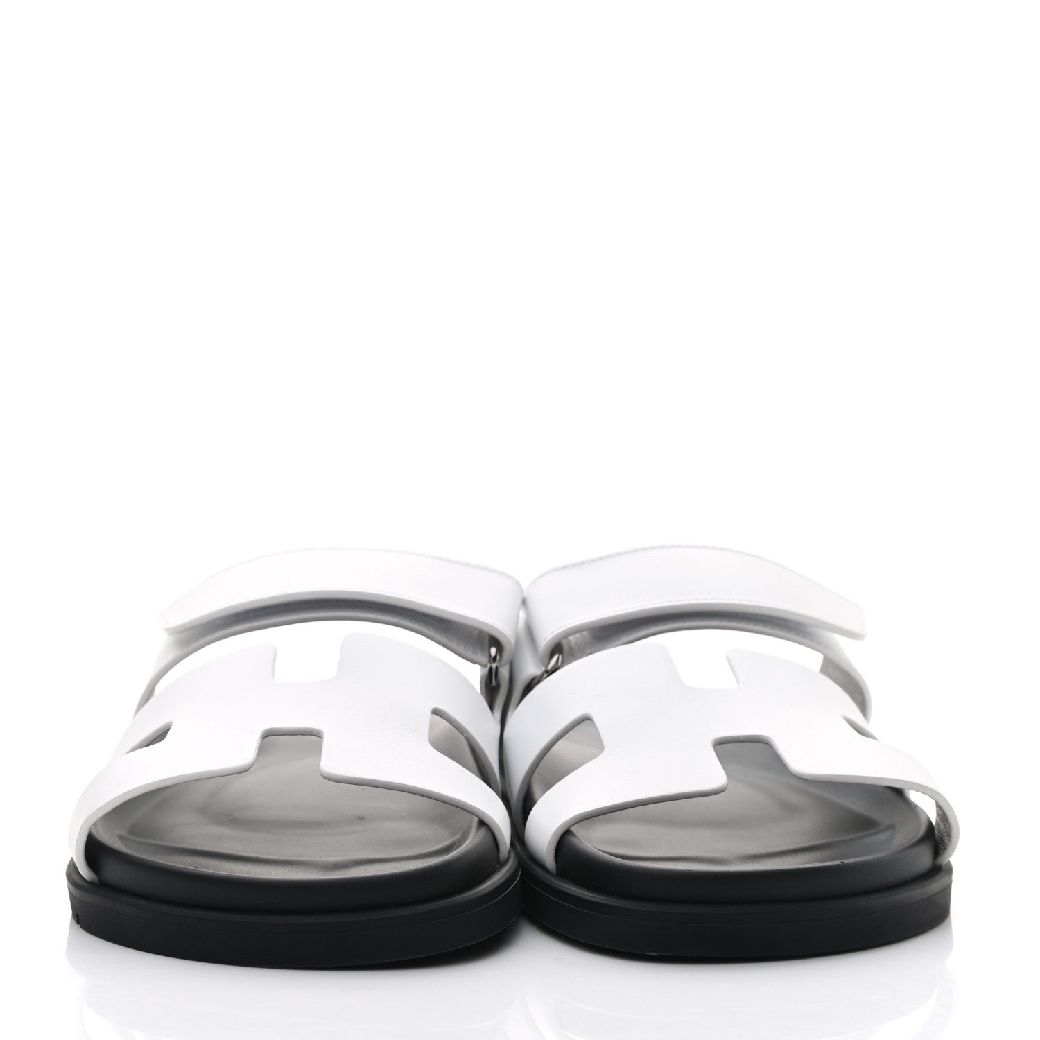 Hermes Calfskin Womens Chypre Sandals 37 White 2 of 8
