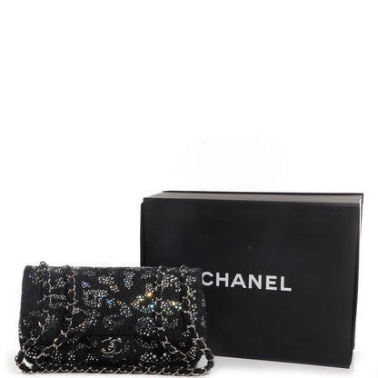 Chanel Tweed Swarovski Crystal Leopard Jumbo Flap Black 5 of 8